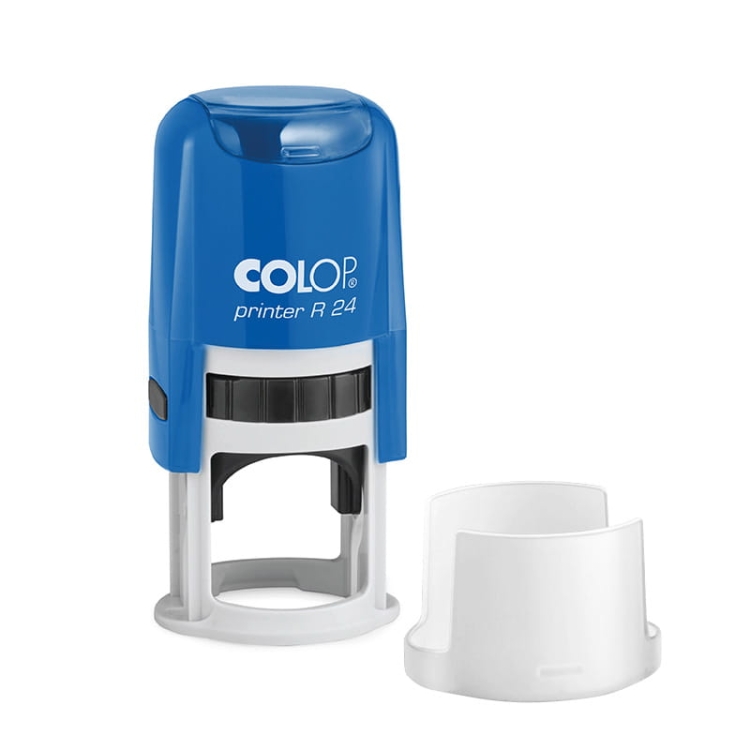 COLOP Printer okragly R24N niebieski z zatyczka.jpg